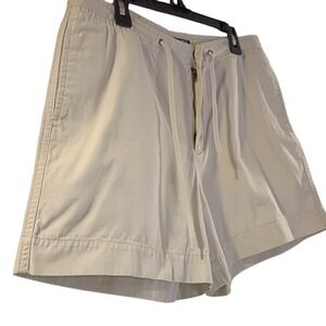 A&D Ladies Size L Women's Beige Hiking Nautical Summer 100% Cotton Preppy Shorts